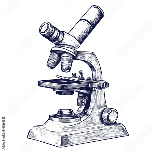 Microscope Slide 2D flat vector illustration, isolated on a white background.