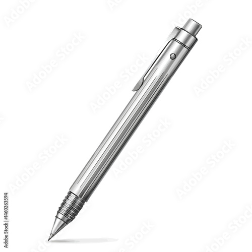 2D flat vector illustration of Mechanical Pencil, isolated on a white background.