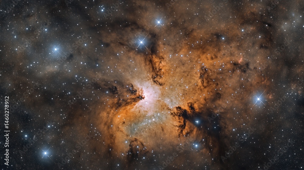 Cosmic nebula displaying swirling colors and distant stars. Cosmic nebula displaying swirling colors and distant stars.