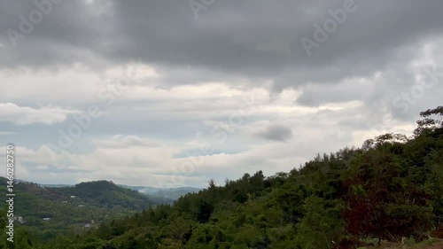 time lapse clouds over the mountains