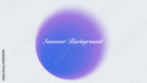 Gradient circle in shades of purple and blue creates a dreamy and ethereal background for summer-themed projects
