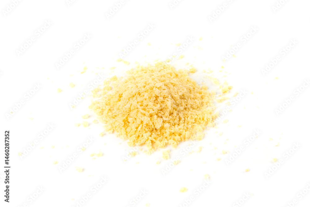 Bread crumbs isolated, scattered breadcrumbs, crushed rusk bread crumbs for nuggets, panko Bread crumbs isolated, scattered breadcrumbs, crushed rusk bread crumbs for nuggets, panko