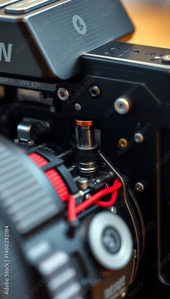 Fototapeta premium close up of a camera on a table