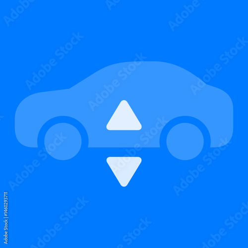 Filled Car Side Up Down Arrows