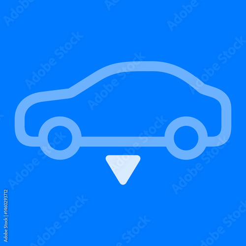 Car Side Down Arrow