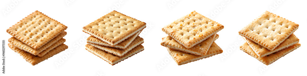 Set, group, collection of Cracker isolated on a transparent background. Set, group, collection of Cracker isolated on a transparent background.