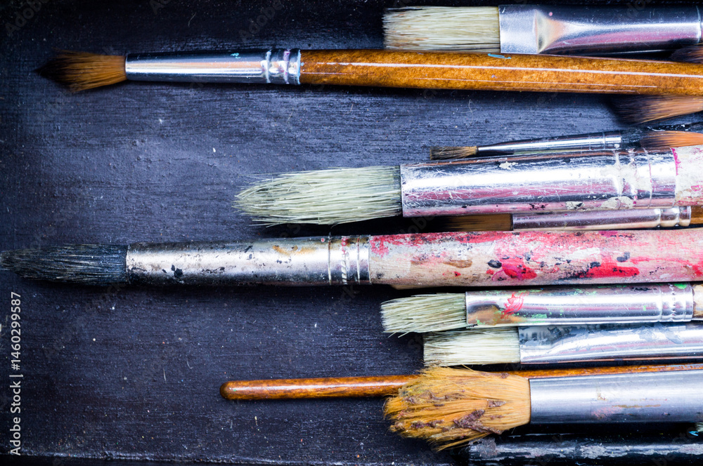 Fototapeta premium brushes and paints