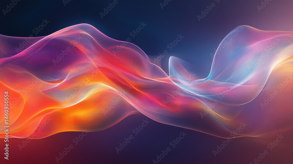 Fototapeta premium Abstract colorful flowing lines design.