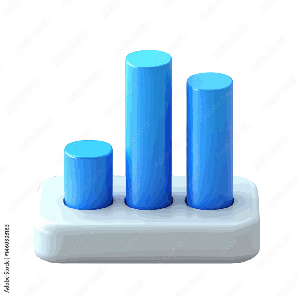 Volumetric bar chart illustration displaying data trends in an abstract format for visual analysis and reporting Volumetric bar chart illustration displaying data trends in an abstract format for visual analysis and reporting