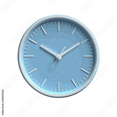 Elegant clock design showcasing a volumetric illustration with a sleek and modern aesthetic