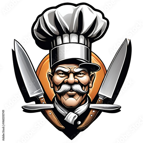 chef hat and knife