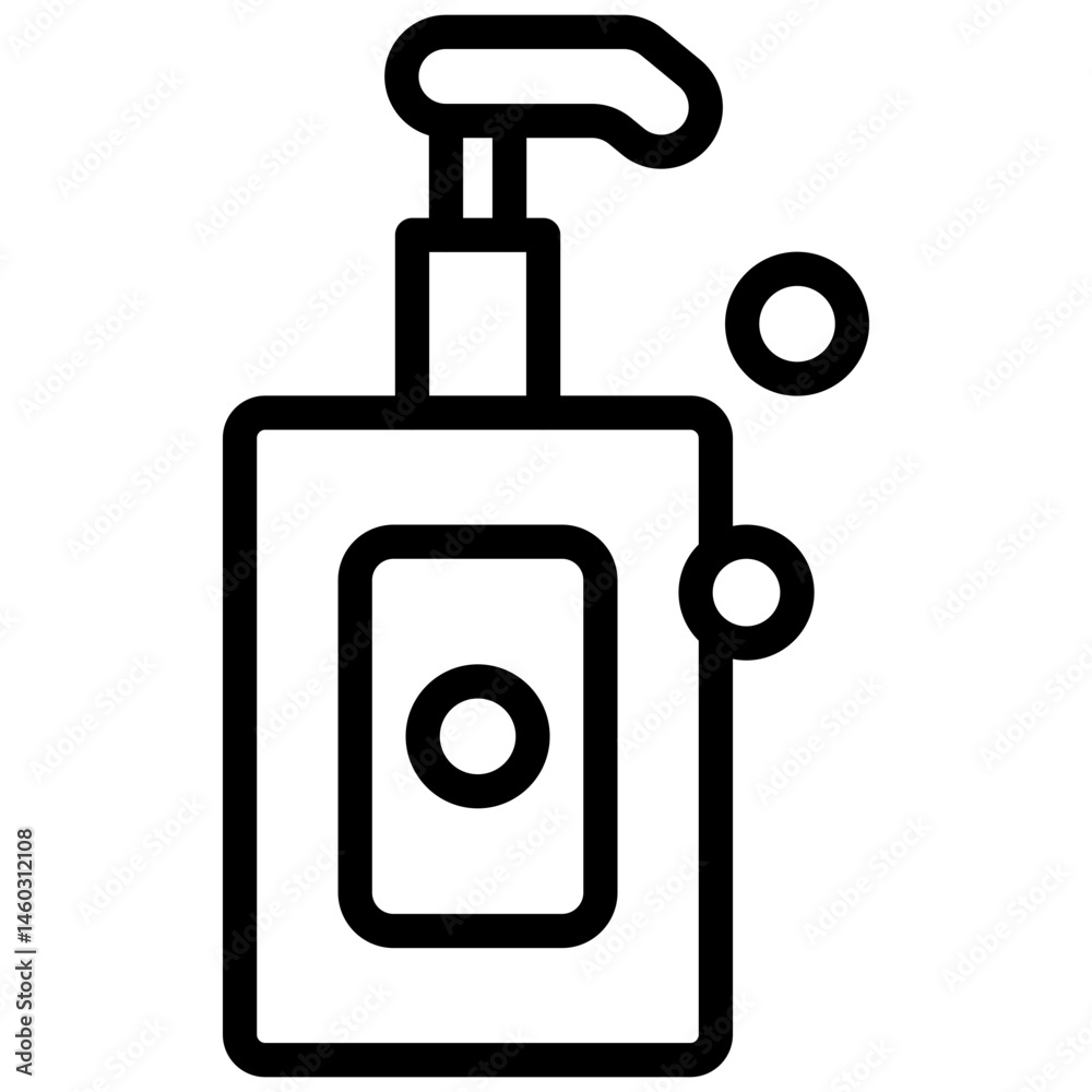 Minimalist Line Art Liquid Soap Icon Minimalist Line Art Liquid Soap Icon