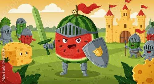 The Watermelon Knight's Epic Quest: A Fruit and Veggie Fairytale