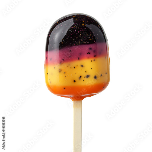 Artisan Candy Pop Refined Blend of Acai Passionfruit Isolated on Transparent Background