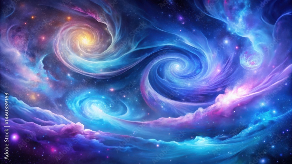 Celestial Swirls A Cosmic Ballet of Nebulae and Starry Dust in Vibrant Hues Celestial Swirls A Cosmic Ballet of Nebulae and Starry Dust in Vibrant Hues
