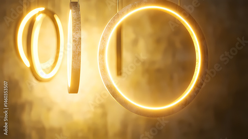 Glowing circle light effect. [Solar Echoes] | Sunlit Chime | ringing light. Illustration