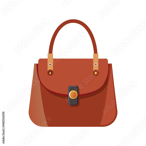  luxury ladies bag with hand hold vector art illustration 