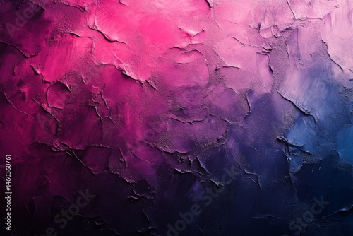 Abstract painting in shades of purple with geometric textured brushstrokes