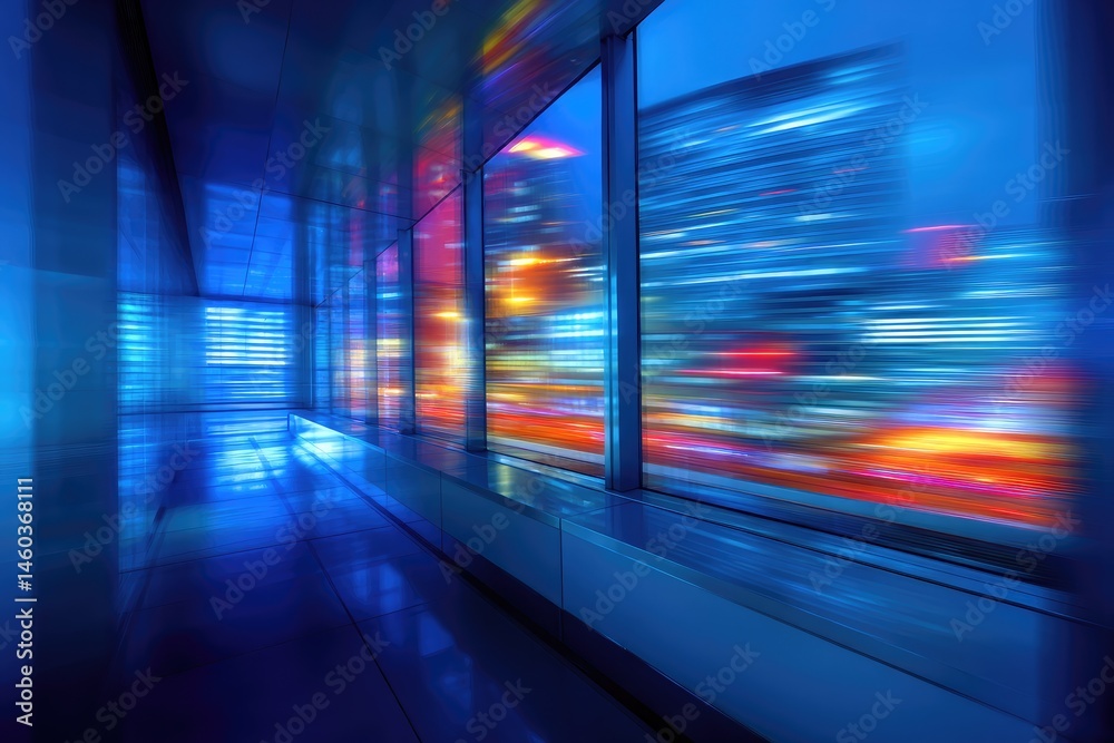 Fototapeta premium Night city hallway