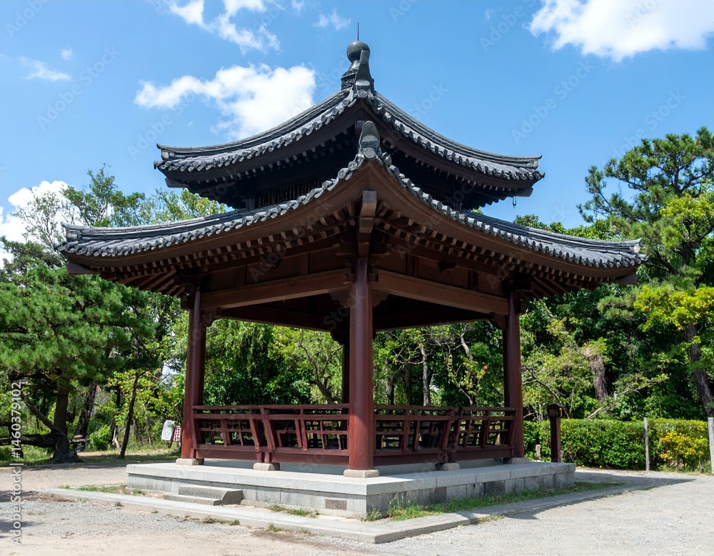 Obraz premium Stained glass window light shining on church pews.