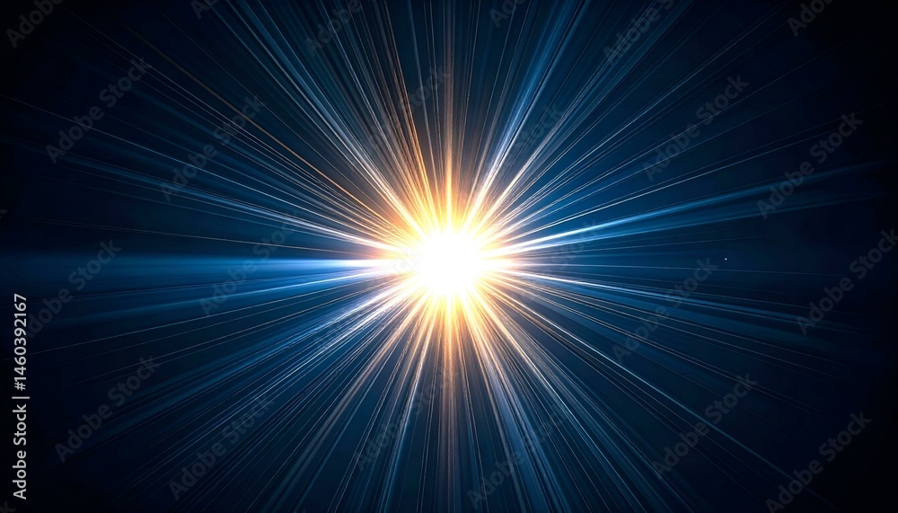 Fototapeta premium Abstract image of a bright light bursting outwards, radiating energy and dynamism. Perfect for backgrounds, websites, or design projects.
