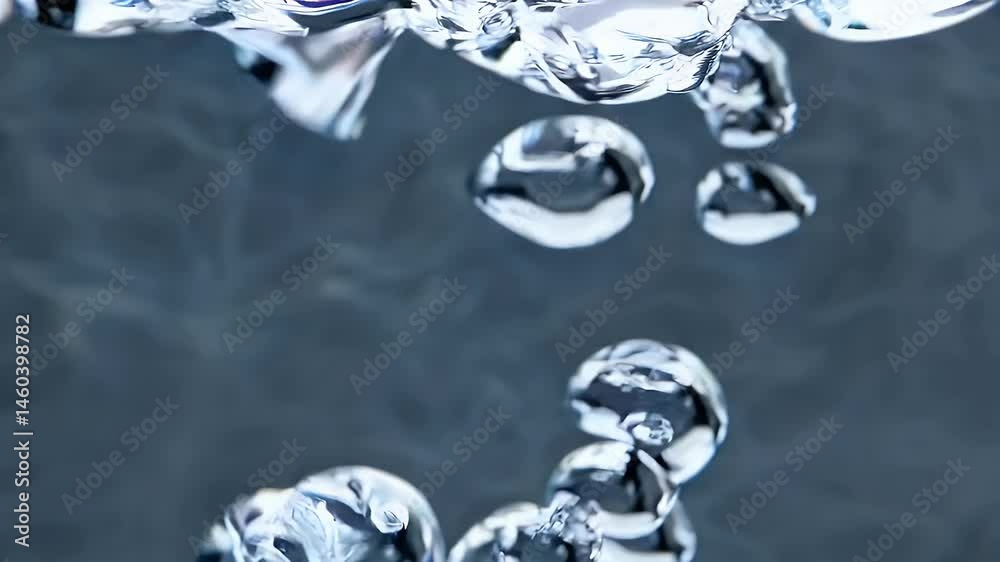 Seamless loop animation transparent water bubbles rising aquatic ...