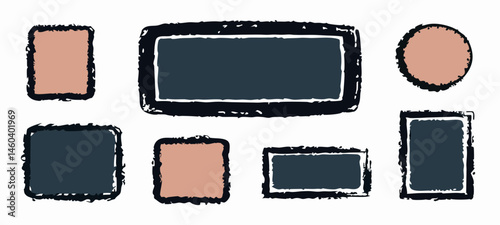 Hand-drawn Frames: Blank Text Boxes, Shapes & Placeholders