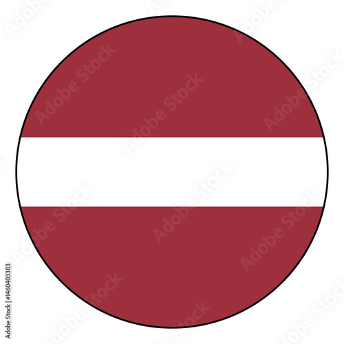 Free Download Flag of Latvia. Black edge. Latvia circle flag logo icon computer vector illustration design. - GFXLoad