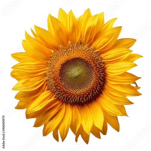 A vibrant, close-up photograph of a sunflower in full bloom.