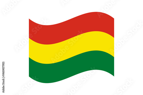 Flag of Bolivia. Bolivia wavy flag digital vector illustration. Fluttering flag.