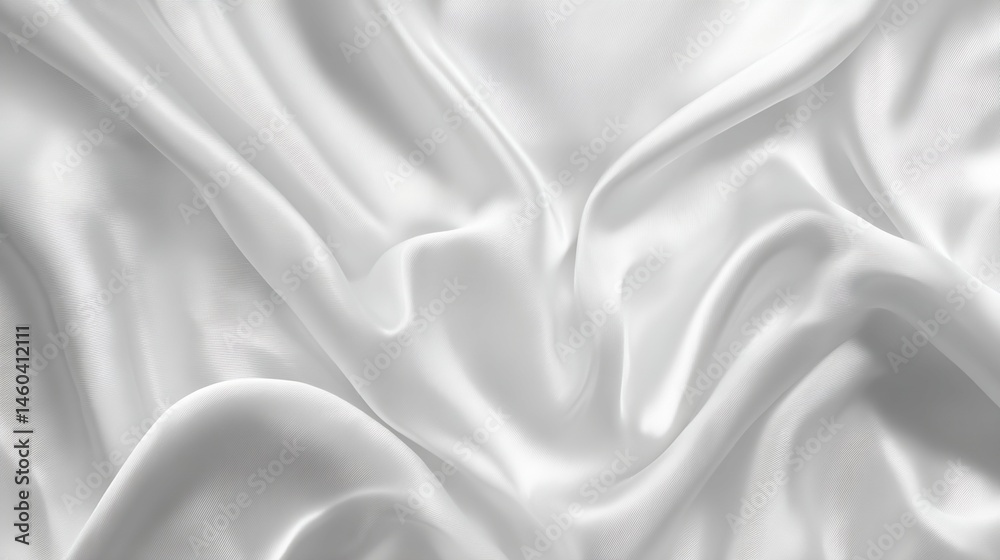 Fototapeta premium Draped White Silk Fabric Texture