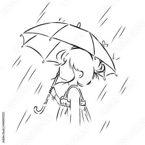 girl with umbrella