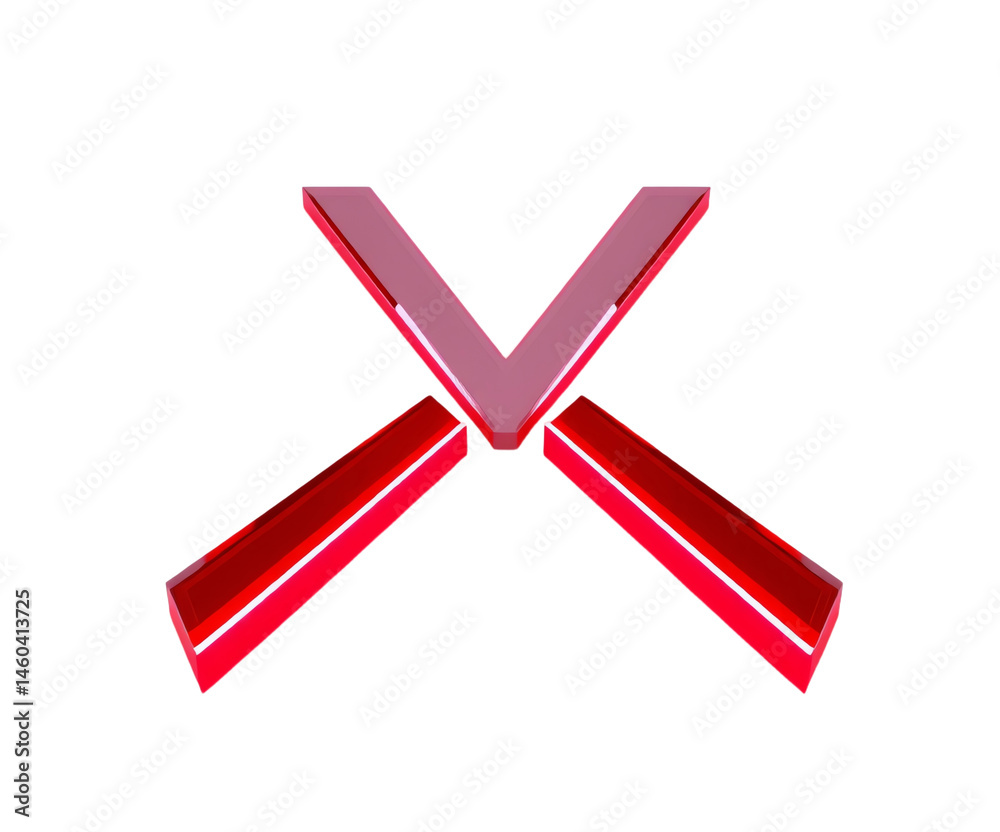 Obraz premium Stylish geometric abstract red logo design.