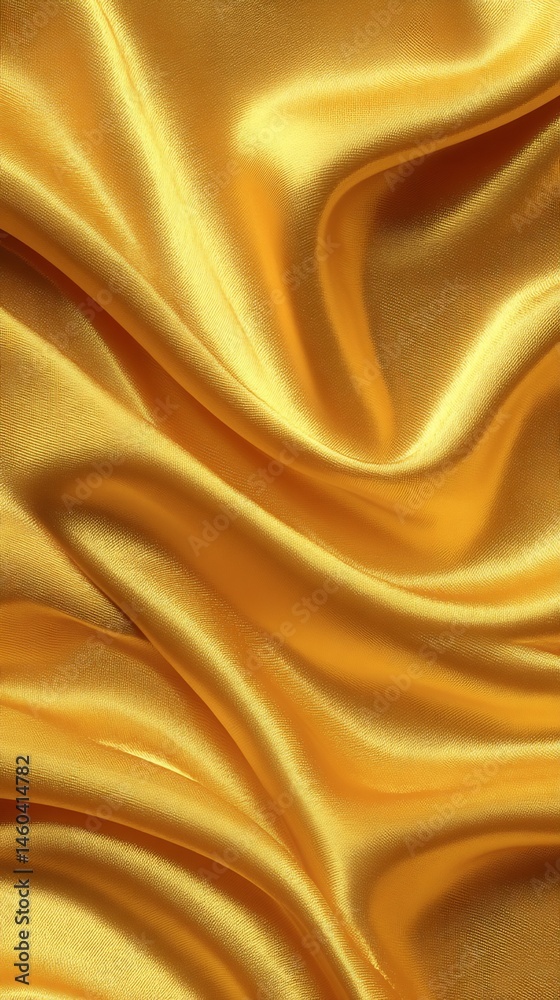Fototapeta premium Gold Satin Fabric Drape