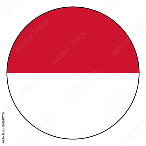 Flag of Monaco. Black edge. Monaco circle flag logo icon computer vector illustration design. Free Download Flag of Monaco. Black edge. Monaco circle flag logo icon computer vector illustration design. - GFXLoad