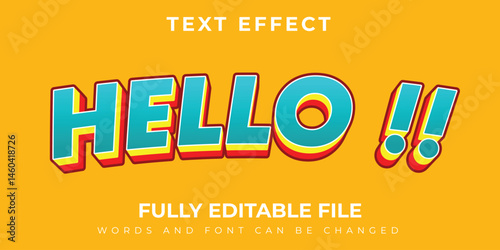 Hello Simple Design Full Color Text Effect