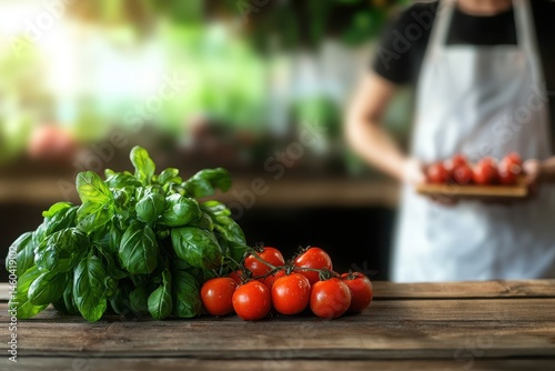 Demonstrating proper storage techniques for cooked and raw ingredients kitchen cooking tutorial bright environment close-up view culinary skills photo