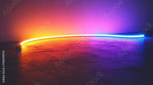 Gradient illuminated light emitting diode, floor installation, color spectrum
