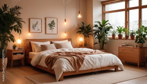 Cozy Bedroom with Natural Elements