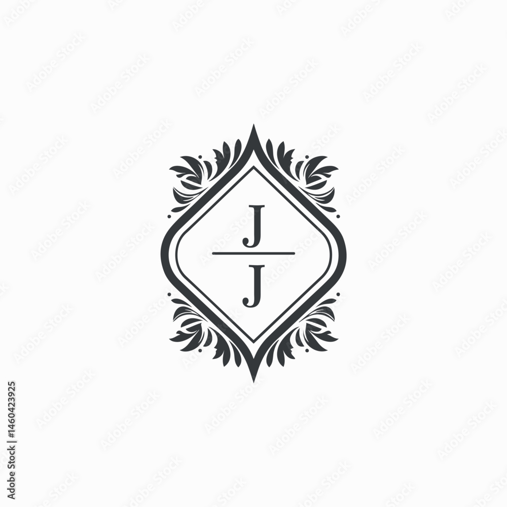 Fototapeta premium JJ Initials Wedding Logo Vector Art Icons and Graphics