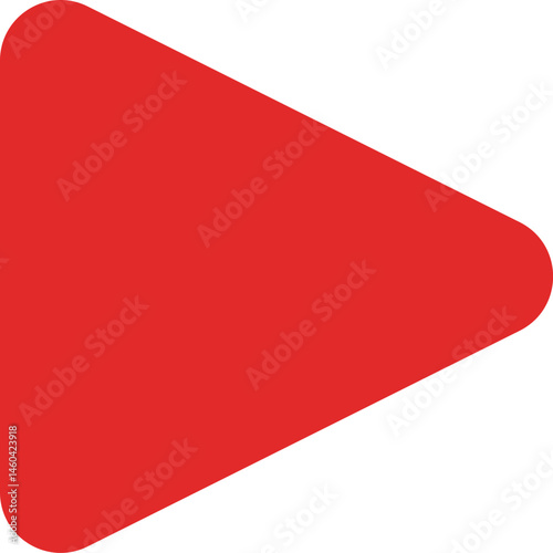 "Red play button icon, symbolizing video, media, and entertainment, ideal for digital content, apps, and multimedia designs."

