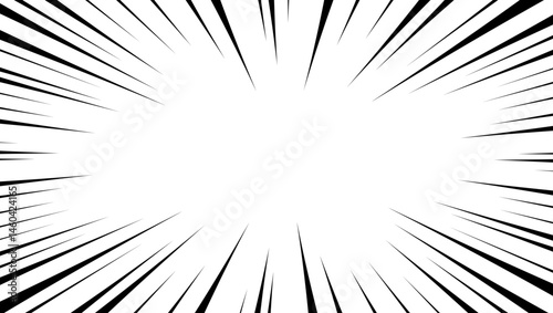 集中線の背景、漫画表現、フレーム