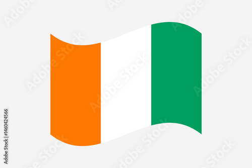 Flag of Cote d 'Ivoire. Cote d 'Ivoire wavy flag digital vector illustration. Fluttering flag. Free Download Flag of Cote d 'Ivoire. Cote d 'Ivoire wavy flag digital vector illustration. Fluttering flag. - GFXLoad