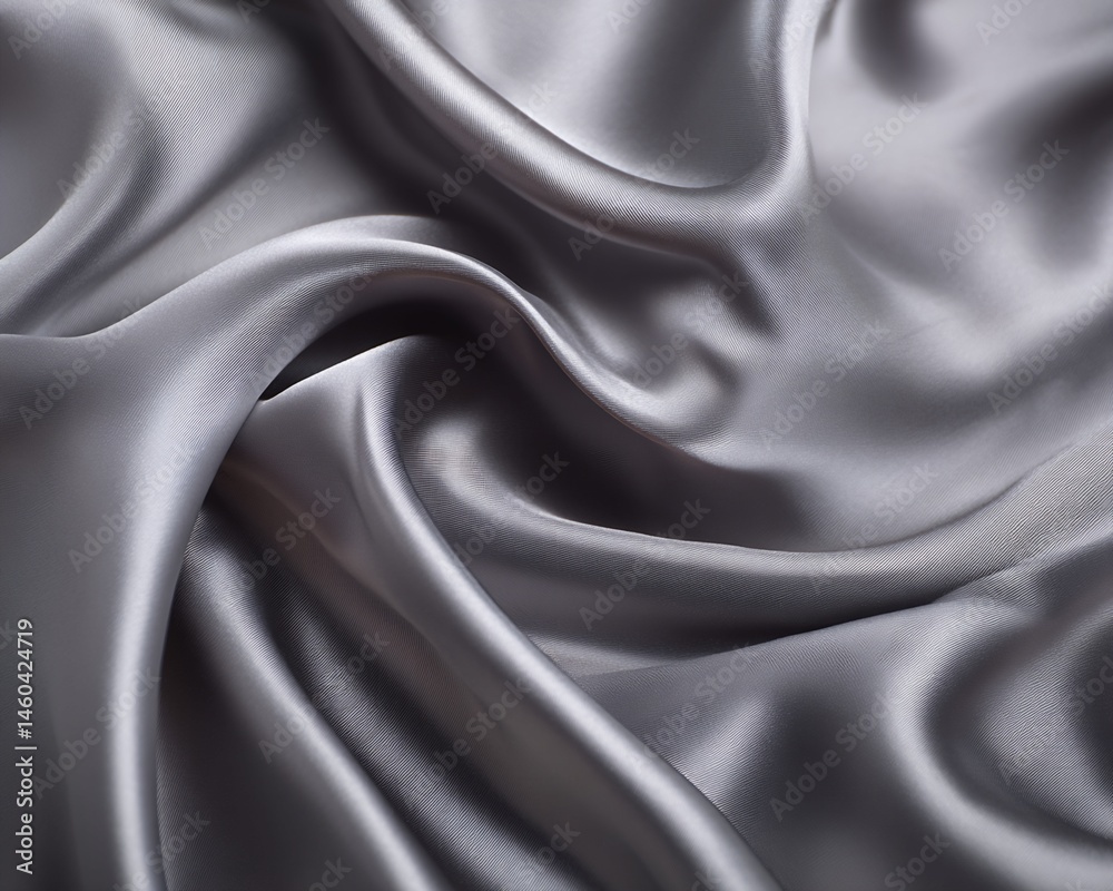 Obraz premium Draped Silver-Grey Fabric Texture