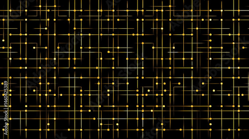 Geometric flat gold pattern, modern, minimal luxury background, rich decorative grid, graphic lines with golden elements, simple illustration, backdrop for brochure or card, jewellery wallpaper