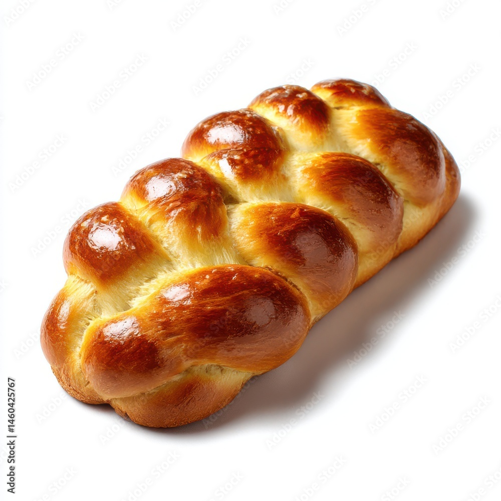 Fototapeta premium Challah bread isolated on white background