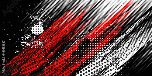 Black white and red grunge texture background
