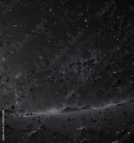 Intricate starfield, vibrant galaxy, deep black backdrop ,  stellar,  outer space,  glitter