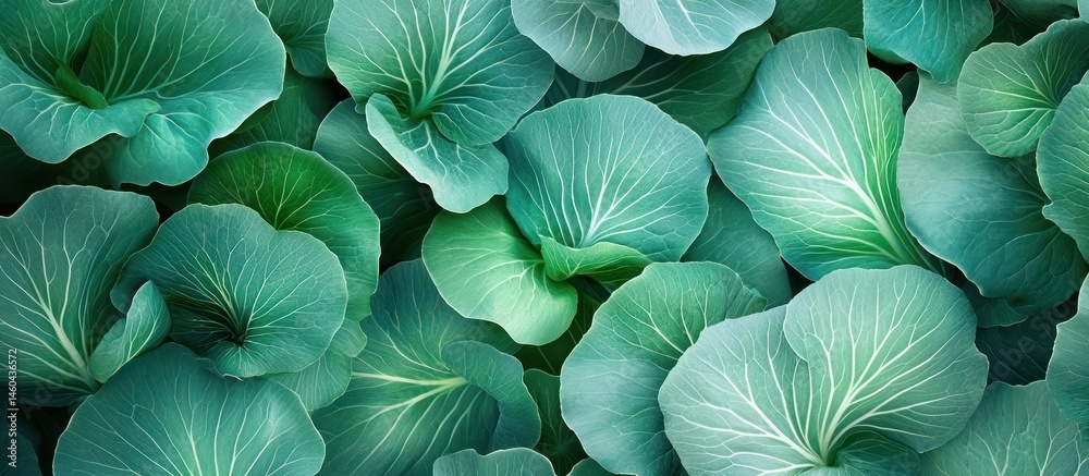 Fototapeta premium Cabbage Leaf Pattern Green Texture