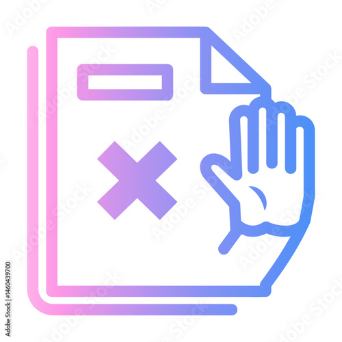 boundary Line Gradient Icon